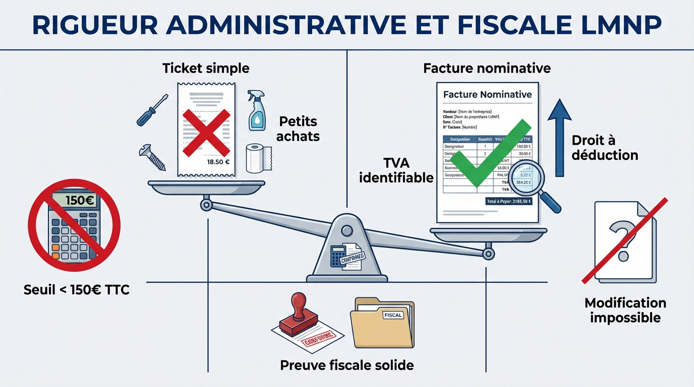 Rigueur administrative et gestion des factures pour le statut LMNP