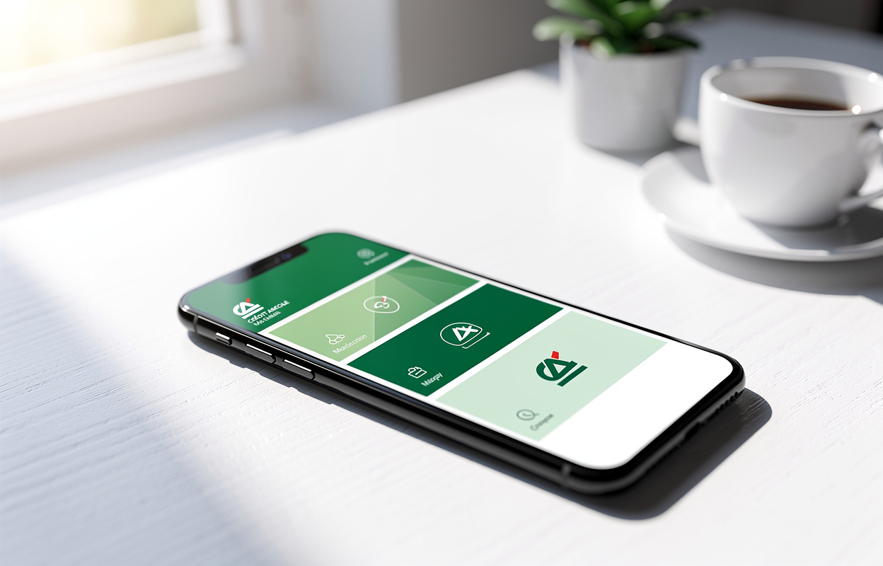 Application Ma Banque Crédit Agricole sur smartphone