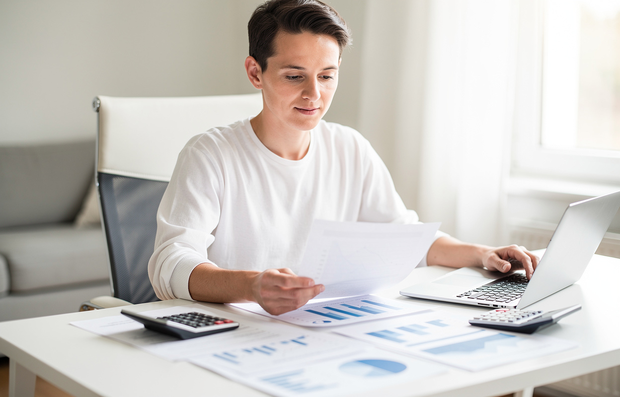 Personne consultant ses documents financiers