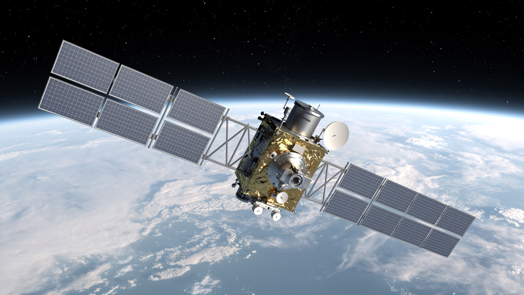 Satellite de la constellation OneWeb d'Eutelsat en orbite basse