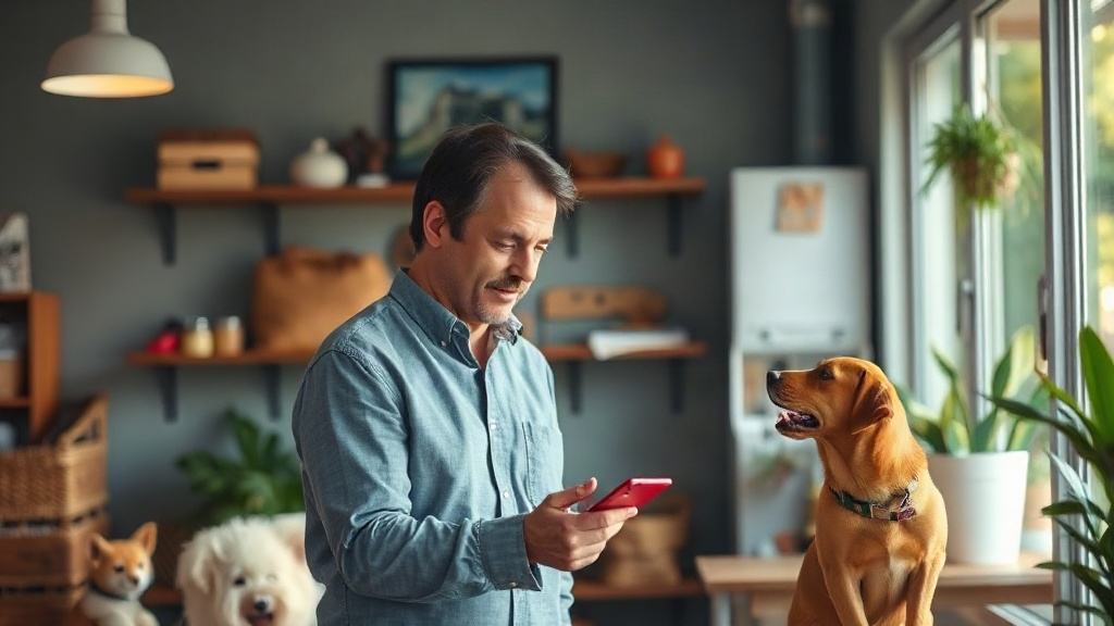 Propriétaire vérifiant son contrat d'assurance animaux