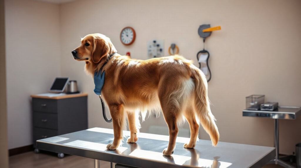 Consultation vétérinaire d'un chien dans le Var