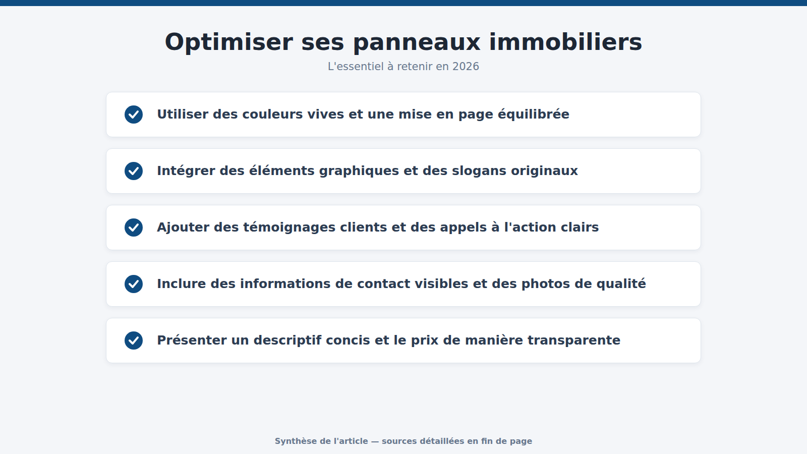 Optimiser ses panneaux immobiliers : l'essentiel à retenir (2026)