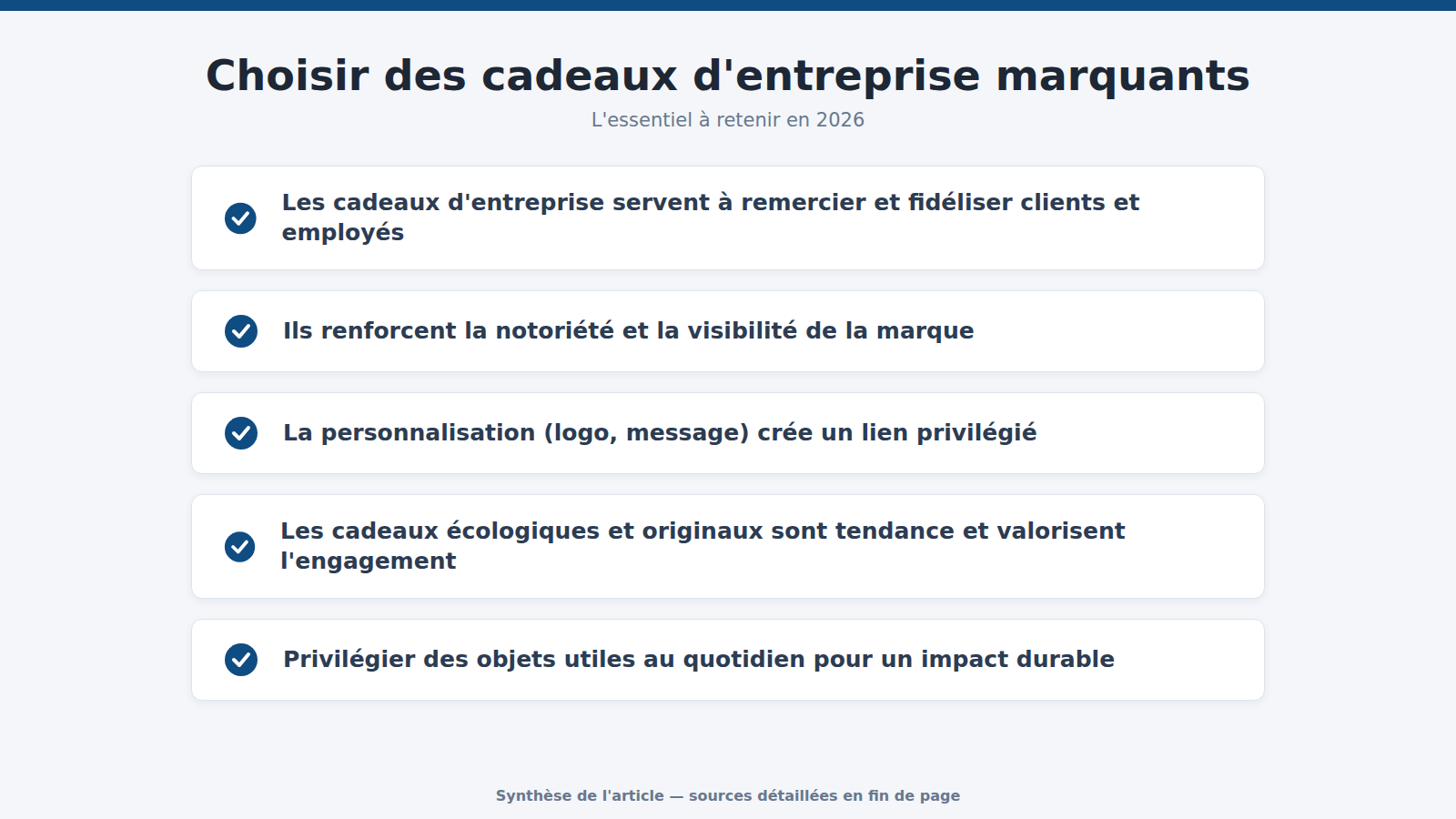 Choisir des cadeaux d'entreprise marquants : l'essentiel à retenir (2026)