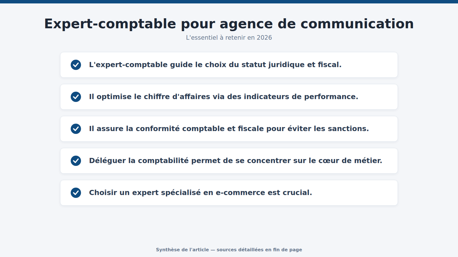 Expert-comptable pour agence de communication : l'essentiel à retenir (2026)