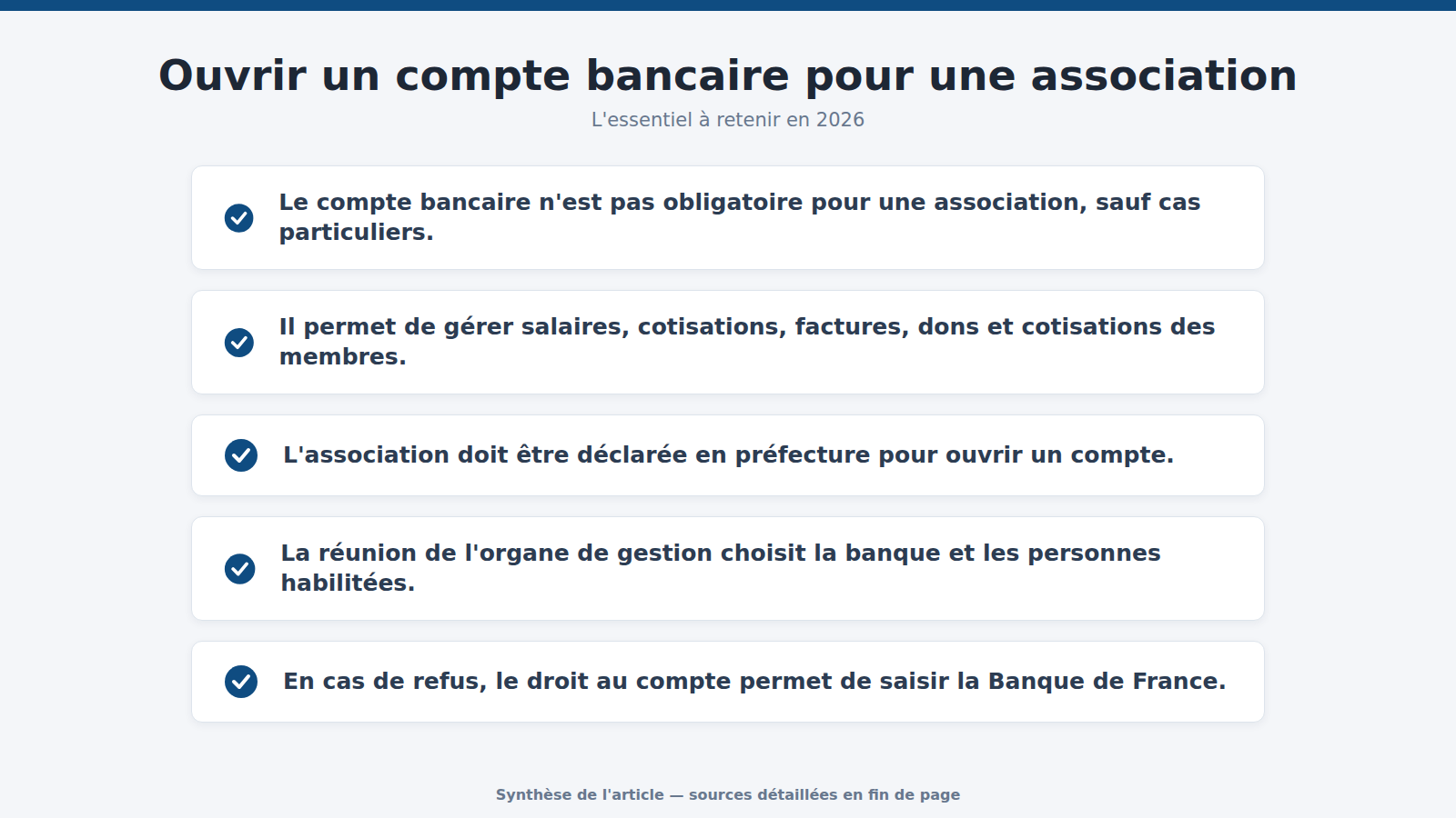 Ouvrir un compte bancaire pour une association : l'essentiel à retenir (2026)