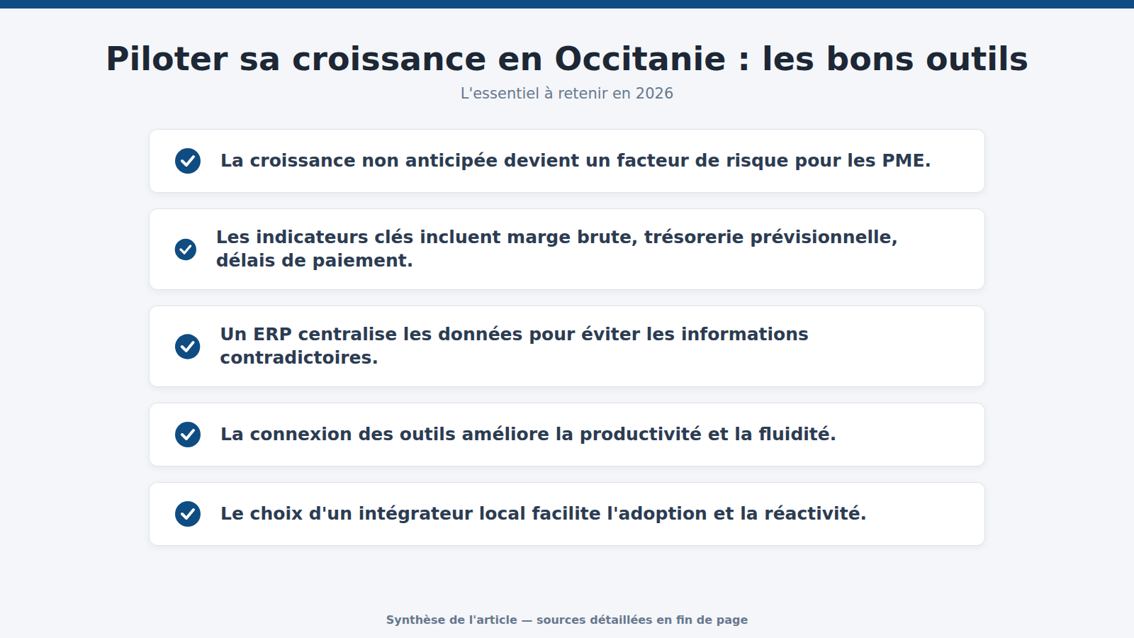 Piloter sa croissance en Occitanie : les bons outils : l'essentiel à retenir (2026)