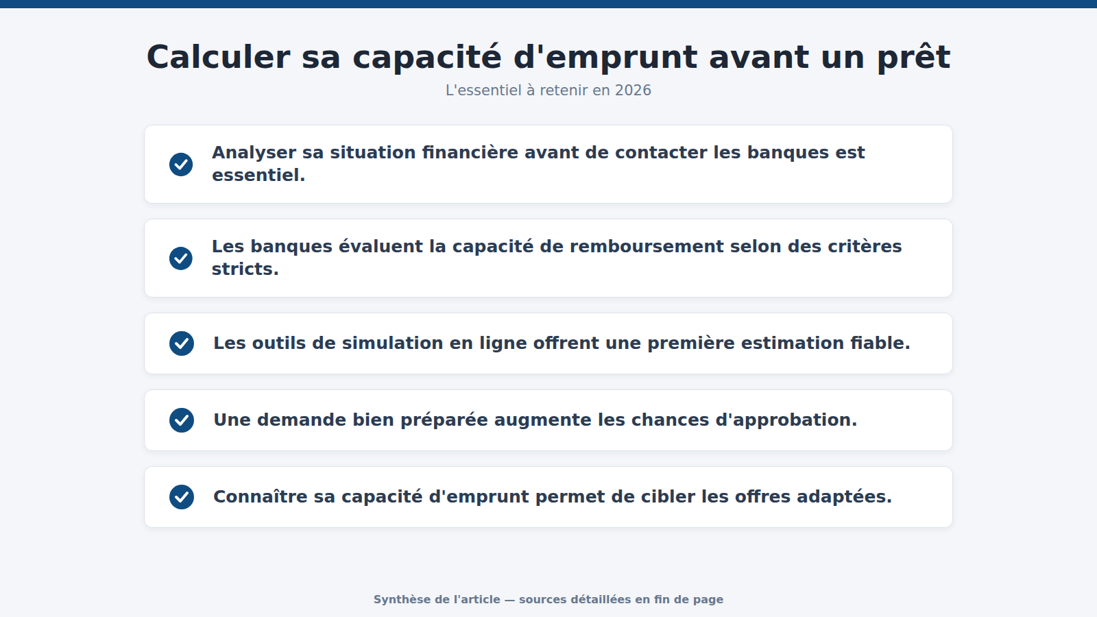 Calculer sa capacité d'emprunt avant un prêt : l'essentiel à retenir (2026)
