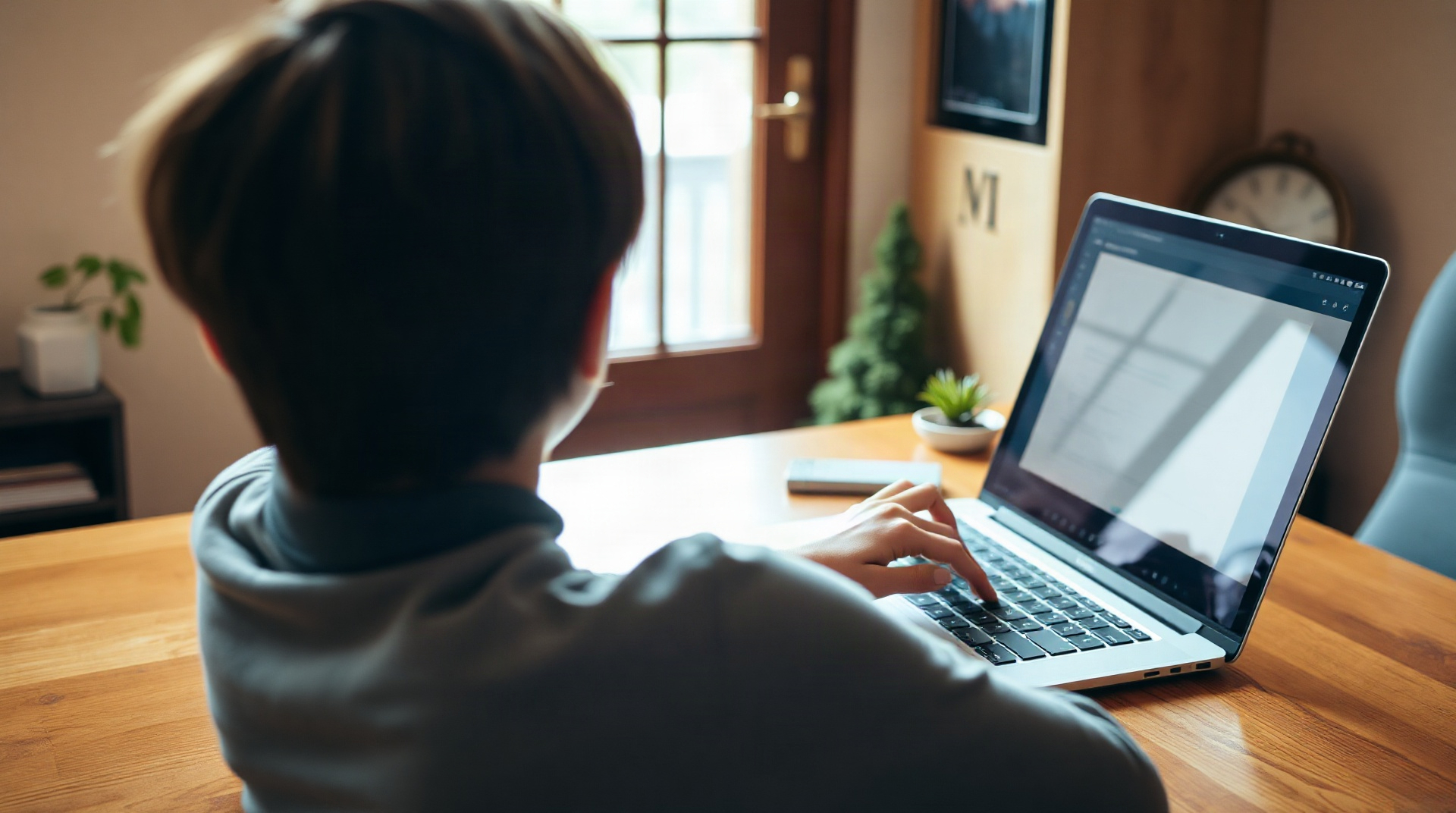 Personne à son bureau remplissant un formulaire de déclaration de sinistre en ligne