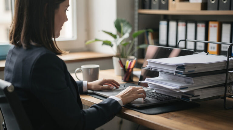 Facturation électronique : comment préparer son entreprise sans subir la transition Dirigeante de PME préparant sa facturation électronique