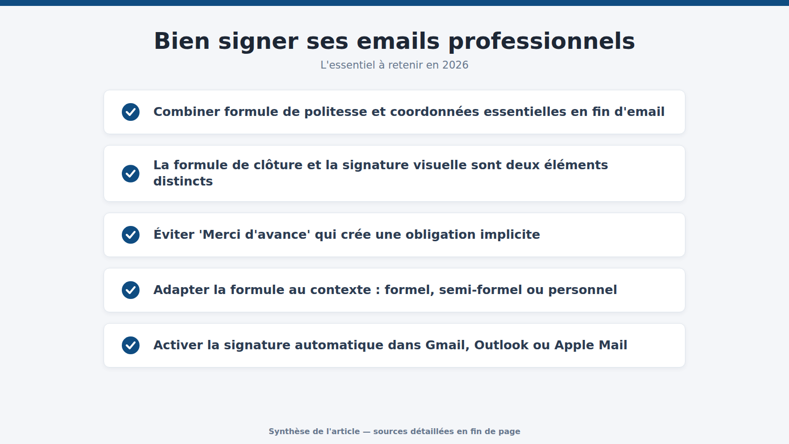 Bien signer ses emails professionnels : l'essentiel à retenir (2026)