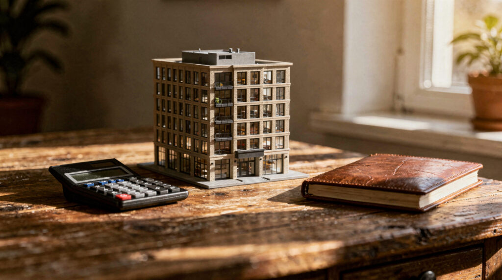 Investisseur étudiant le rendement d'un placement immobilier en SCPI